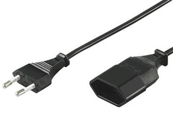 PremiumCord Kabel síťový prodlužovací dvojvidlice 230V 2m / kpsm2