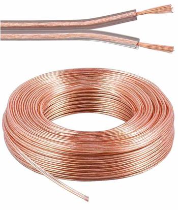 PremiumCord Kabely na propojení reprosoustav 99,9% měď 2x0,75mm2 50m / kjpr-03-50