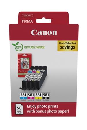 Canon CLI-581 BK/C/M/Y PHOTO VALUE / 2106C006 - originál