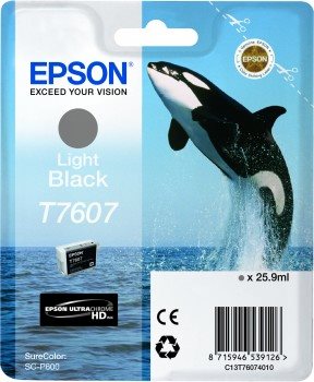 EPSON T7607 Light Black (kosatka) - originál