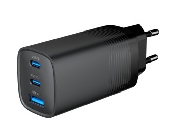 GEMBIRD, Nabíječka USB, 3x port, 65W, rychlé nabíjení, černá TA-UC-PDQC65-01-BK