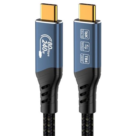 PremiumCord USB4™ Version2.0 80Gbps 16K@60Hz 240W Thunderbolt 3 a 4 kabel 1,2m / ku4ca12
