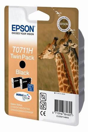 EPSON T0711H black twinpack - originál