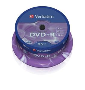 VERBATIM DVD+R AZO 4,7GB, 16x, spindle 25 ks / 43500