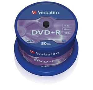 VERBATIM DVD+R AZO 4,7GB, 16x, spindle 50 ks / 43550